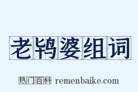 老鸨婆组词是什么意思的图片